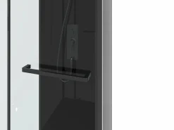 Discount Shower & Design Cabina de ducha de ángulo reversible, con plato de ducha, Ancho 90 x An90 x Al213/232 cm, DAMILU Negro