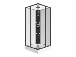Shower & Design Cabina de ducha de ángulo hidromasaje, Ancho 80 x 80 x Alt. 225 cm, KIVORA