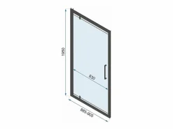 Rea Cabina De Ducha De Pared Rapid Swing 120X100 Chrome