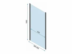 Rea Cabina De Ducha De Pared Rapid Swing 120X100 Chrome