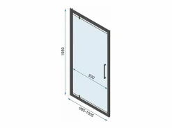 Best Rea Cabina De Ducha De Pared Rapid Swing Chrome 100X80 Plateado