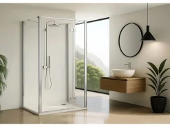 Outlet Cabina De Ducha De Pared Atlas Chrome 100X80 Right Cabina De Ducha