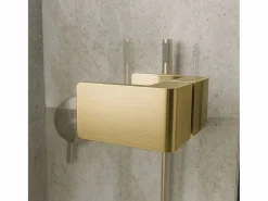 Rea Cabina De Ducha De Pared Atlas Brush Gold 80X80 Left