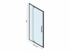 Rea Cabina De Ducha De Pared Rapid Swing 120X80 Chrome
