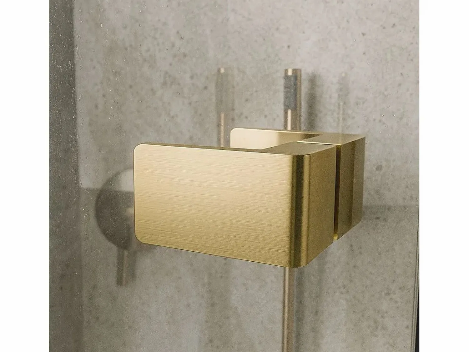 Outlet Rea Cabina De Ducha De Pared Atlas Brush Gold 80X80 Right Dorado