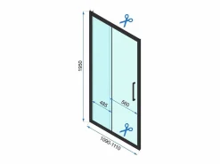 Sale Rea Cabina De Ducha Esquinera Rapid Slide 160X100 Chrome Gris