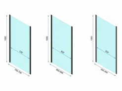 Rea Cabina De Ducha Esquinera Rapid Swing 120X80 Chrome