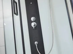 Shower & Design Cabina de ducha hidromasaje, lluvia tropical y ducha de mano PRIMEA - 120 x 80 x 215 cm