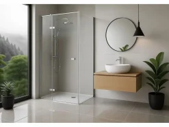 Hot Rea Cabina De Ducha Atlas Chrome 90X100 Left Plateado