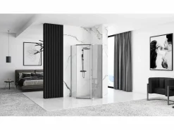 Outlet Rea Cabina De Ducha Axin 90X90 Chrome Gris