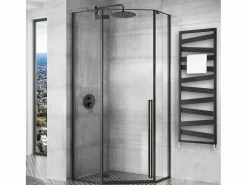 Sale Cabina De Ducha Diamond 80X80 Black + Plato De Ducha Savoy White Mampara De Ducha