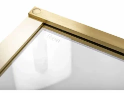 Outlet Cabina De Ducha Hugo 80X80 Brush Gold Mampara De Ducha