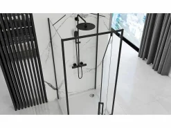 Rea Cabina De Ducha Rapid Swing 100x90 Black