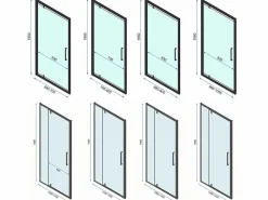Rea Cabina De Ducha Rapid Swing 100x90 Black