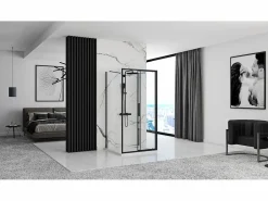 Best Rea Cabina De Ducha Rapid Slide 140x80 Black Negro