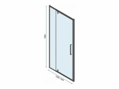 Rea Cabina De Ducha Rapid Swing 120x80 Black Negro