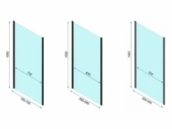 Rea Cabina De Ducha Rapid Slide 150x80 Black