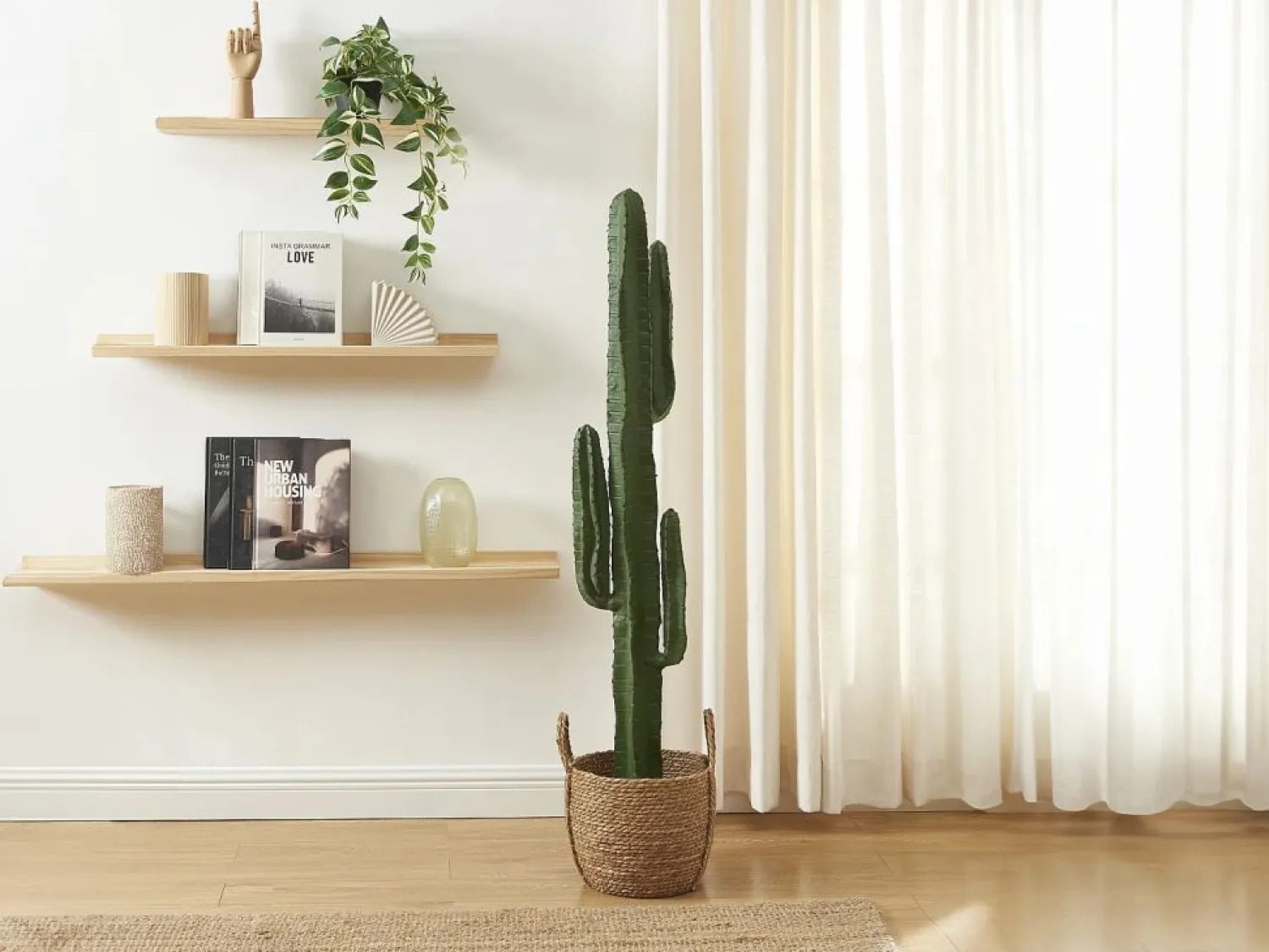 New OZAIA Cactus artificial GUADA Poliéster Alt. 145 cm Verde