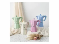 Sale Bialetti Cafetera Moka Exclusiva Azul Pastel 6 tazas - Colección Vintage Italiana Azul celeste