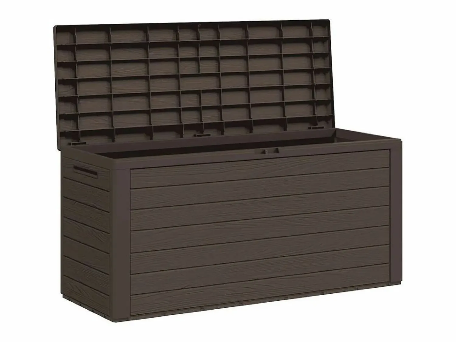 Discount Cagnes-sur-Mer Caja de almacenamiento de jardín marrón 116x44x55 cm Baúl De Jardín