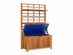 vidaxl Caja de almacenaje con enrejado madera de acacia 99x50x160 cm