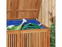 Clearance Caja de almacenaje de jardín madera maciza acacia 150x80x75 cm Baúl De Jardín