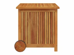 Sale Caja de almacenaje de jardín ruedas acacia maciza 60x50x58 cm Baúl De Jardín