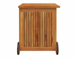 Sale Caja de almacenaje de jardín ruedas acacia maciza 60x50x58 cm Baúl De Jardín