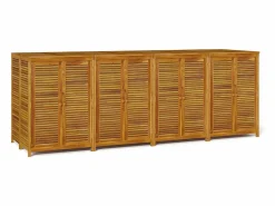 vidaxl Caja de almacenaje de jardín madera maciza acacia 280x87x104 cm