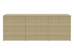 New Caja de almacenaje de jardín ratán sintético mezcla 984L Baúl De Jardín