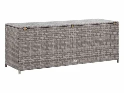 vidaxl Caja de almacenaje de jardín ratán sintético 150x50x60 cm