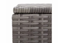 vidaxl Caja de almacenaje de jardín ratán sintético 150x50x60 cm