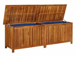 vidaxl Caja de almacenaje de jardín madera maciza acacia 175x50x58 cm