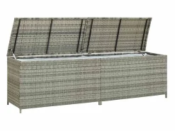 vidaxl Caja de almacenaje de jardín ratán sintético 200x50x60 cm
