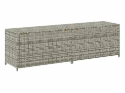 vidaxl Caja de almacenaje de jardín ratán sintético 200x50x60 cm