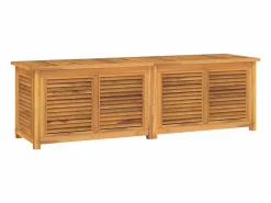 Discount Caja de almacenaje de jardín con bolsa teca maciza 175x50x55 cm Baúl De Jardín