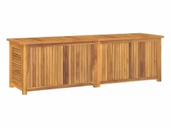 Discount Caja de almacenaje de jardín con bolsa teca maciza 175x50x55 cm Baúl De Jardín
