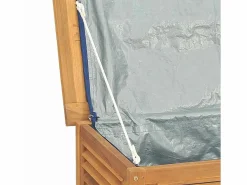 Discount Caja de almacenaje de jardín con bolsa teca maciza 175x50x55 cm Baúl De Jardín