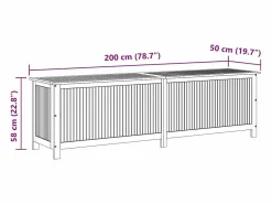 Sale Caja de almacenaje de jardín madera maciza acacia 200x50x58 cm Baúl De Jardín