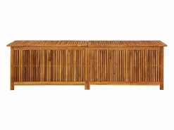 Sale Caja de almacenaje de jardín madera maciza acacia 200x50x58 cm Baúl De Jardín