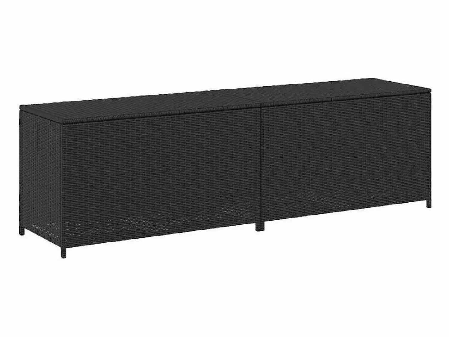 Best Caja de almacenaje de jardín ratán sintético 200x50x60 cm Baúl De Jardín