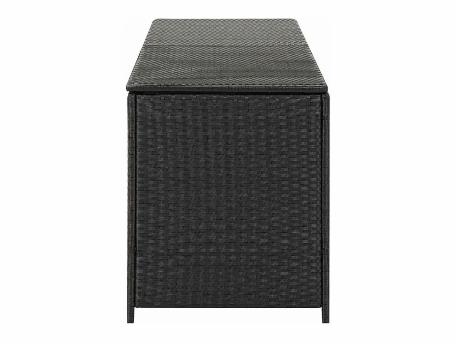 Best Caja de almacenaje de jardín ratán sintético 200x50x60 cm Baúl De Jardín
