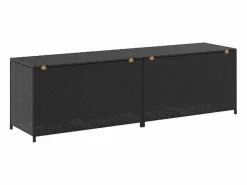 Best Caja de almacenaje de jardín ratán sintético 200x50x60 cm Baúl De Jardín