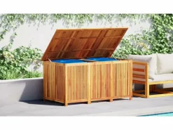 vidaxl Caja de almacenaje de jardín madera maciza acacia 75x75x58 cm