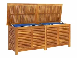 Discount vidaxl Caja de almacenaje de jardín madera maciza acacia 150x50x56 cm Color natural claro