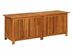 Caja de almacenaje de jardín madera maciza acacia 150x50x58 cm Baúl De Jardín