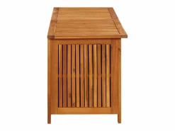 Caja de almacenaje de jardín madera maciza acacia 150x50x58 cm Baúl De Jardín