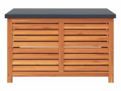 vidaxl Caja de almacenaje de jardín madera maciza eucalipto 90x48x55cm