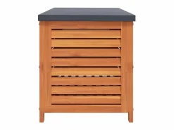 vidaxl Caja de almacenaje de jardín madera maciza eucalipto 90x48x55cm