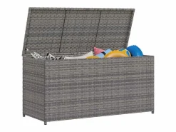 vidaxl Caja de almacenaje de jardín ratán sintético 120x50x60 cm